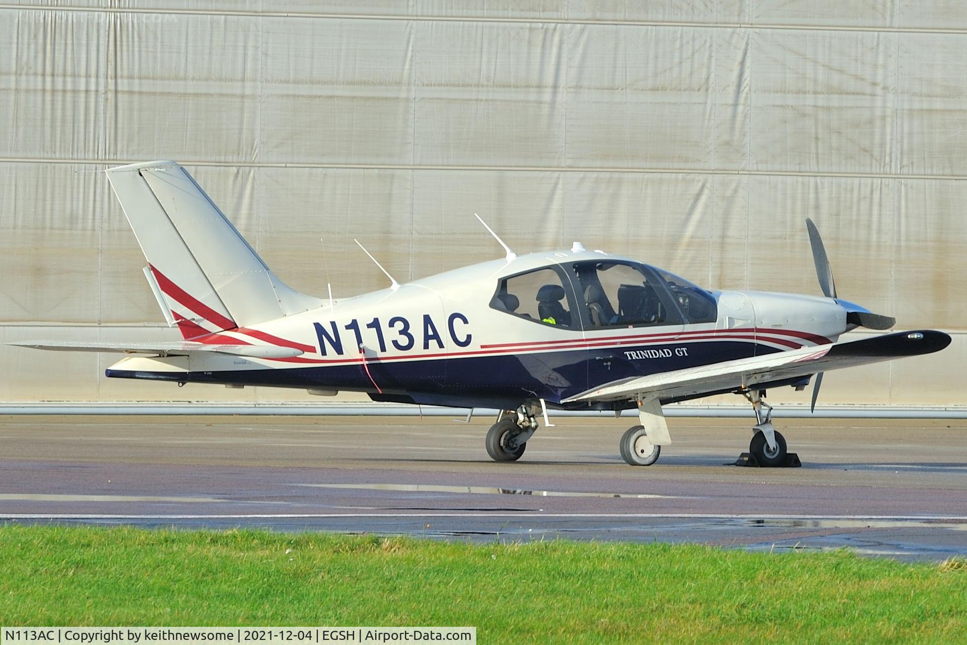 N113AC, 2002 Socata TB-20 Trinidad C/N 2121, Parked at Norwich.