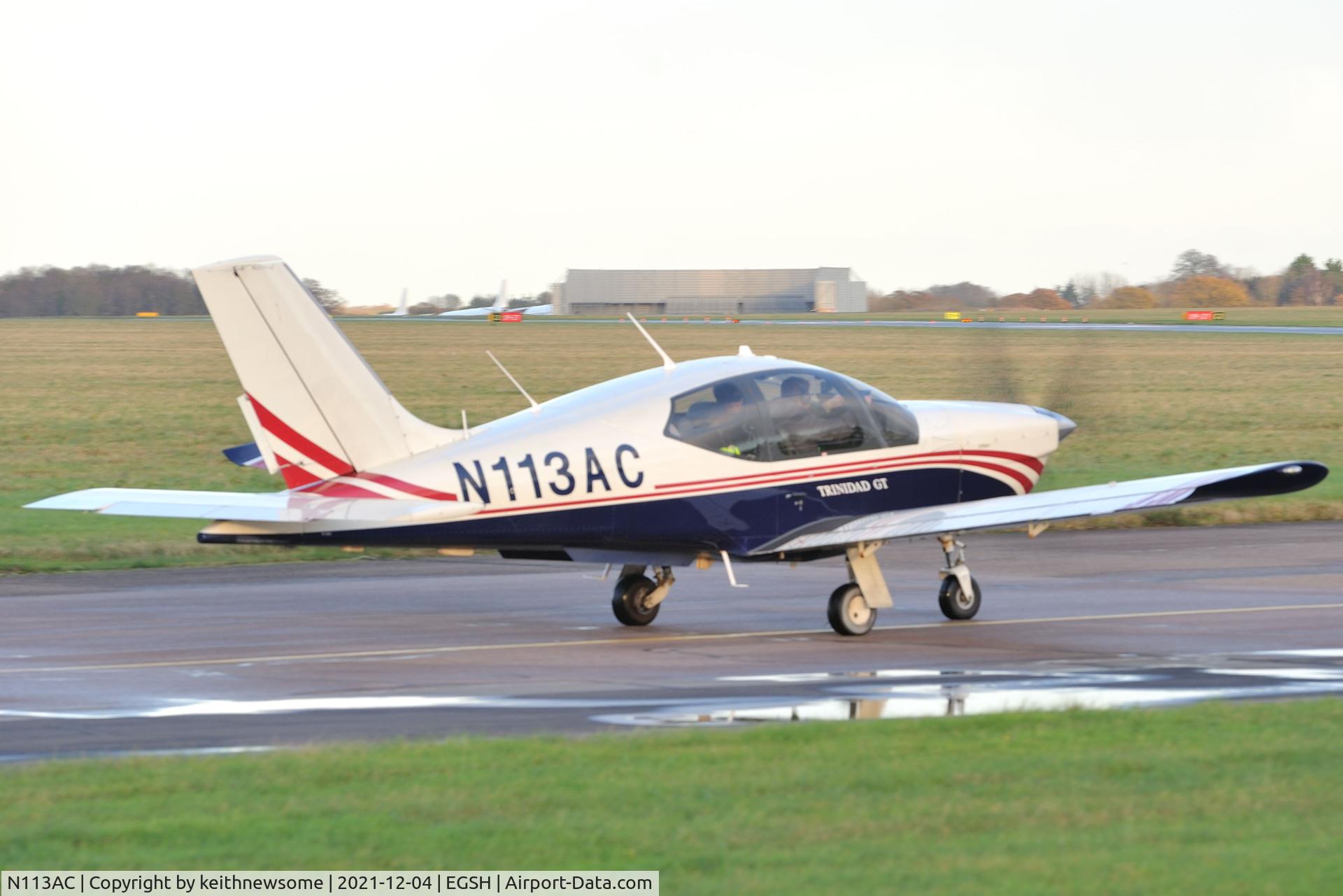N113AC, 2002 Socata TB-20 Trinidad C/N 2121, Leaving Norwich.