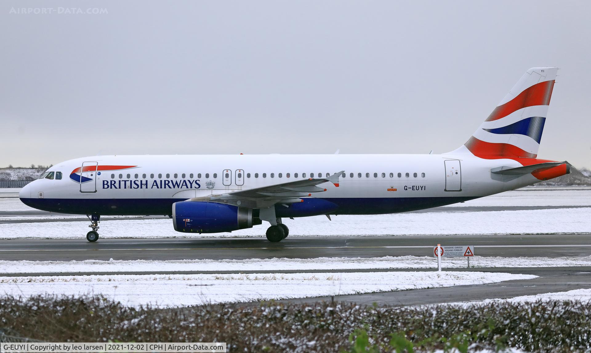 G-EUYI, 2010 Airbus A320-232 C/N 4306, Copenhagen 2.12.2021