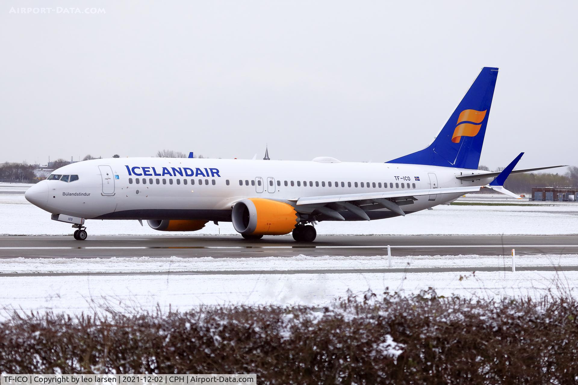 TF-ICO, 2019 Boeing 737-8 MAX C/N 44358, Copenhagen 2.12.2021
