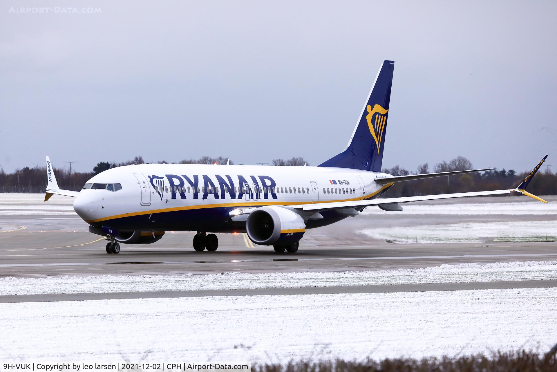 9H-VUK, 2021 Boeing 737-8-200 MAX C/N 62321, Copenhagen 2.12.2021