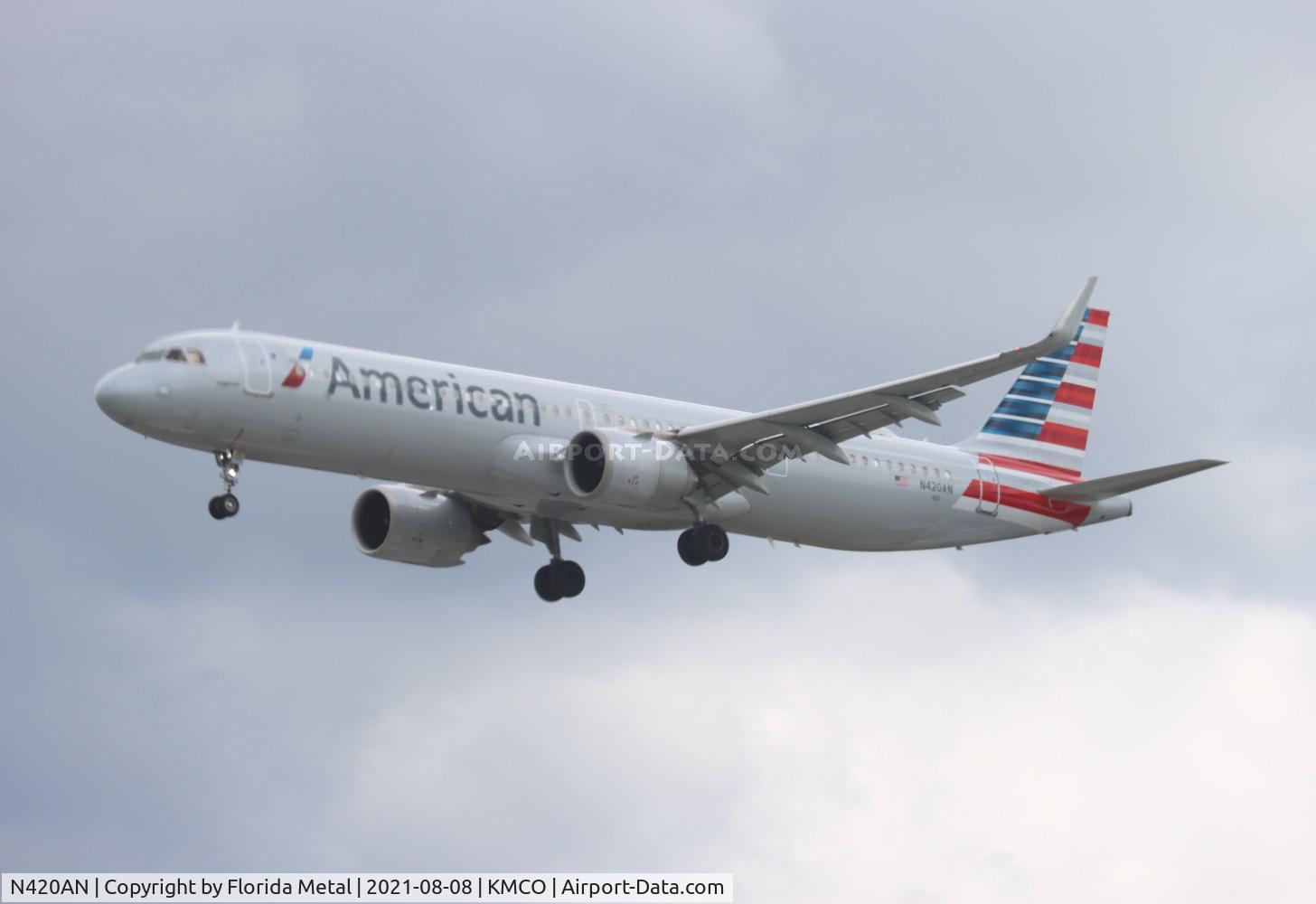 N420AN, 2020 Airbus A321-253NX C/N 9584, MCO 2021