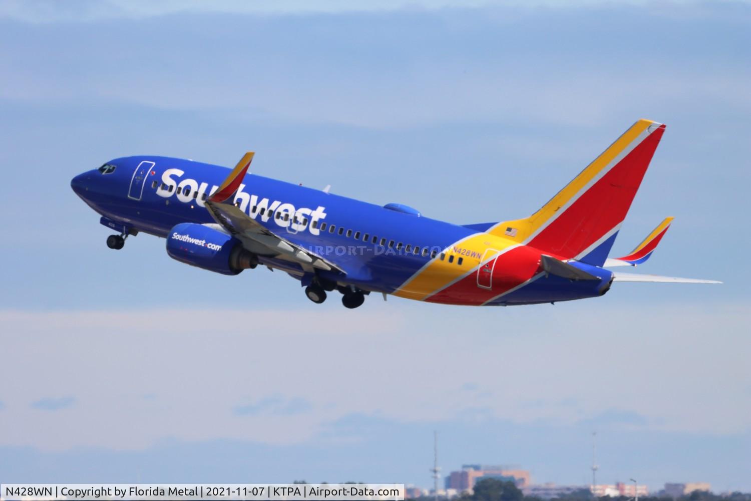 N428WN, 2002 Boeing 737-7H4 C/N 29844, TPA 2021