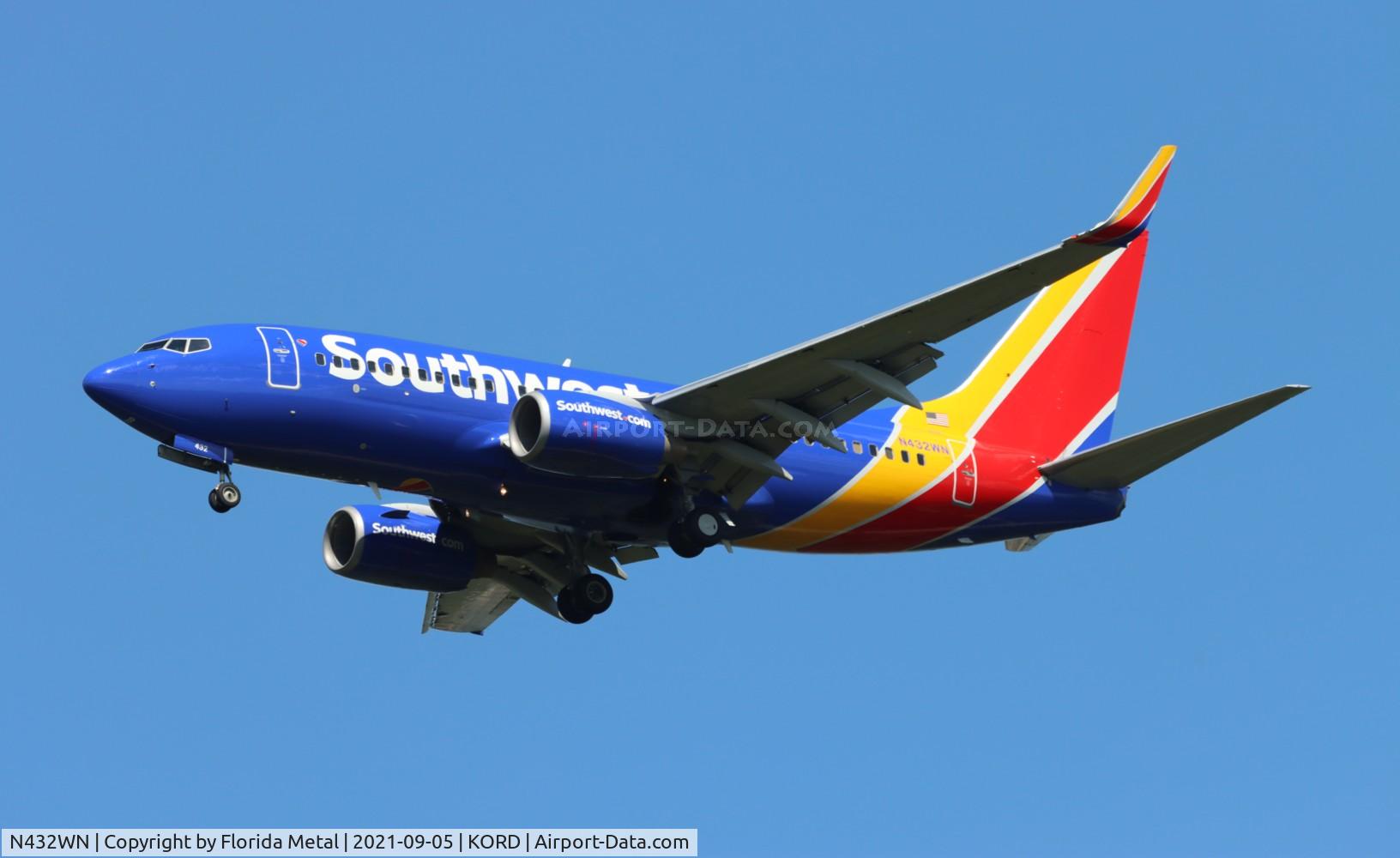N432WN, 2003 Boeing 737-7H4 C/N 33715, ORD 2021