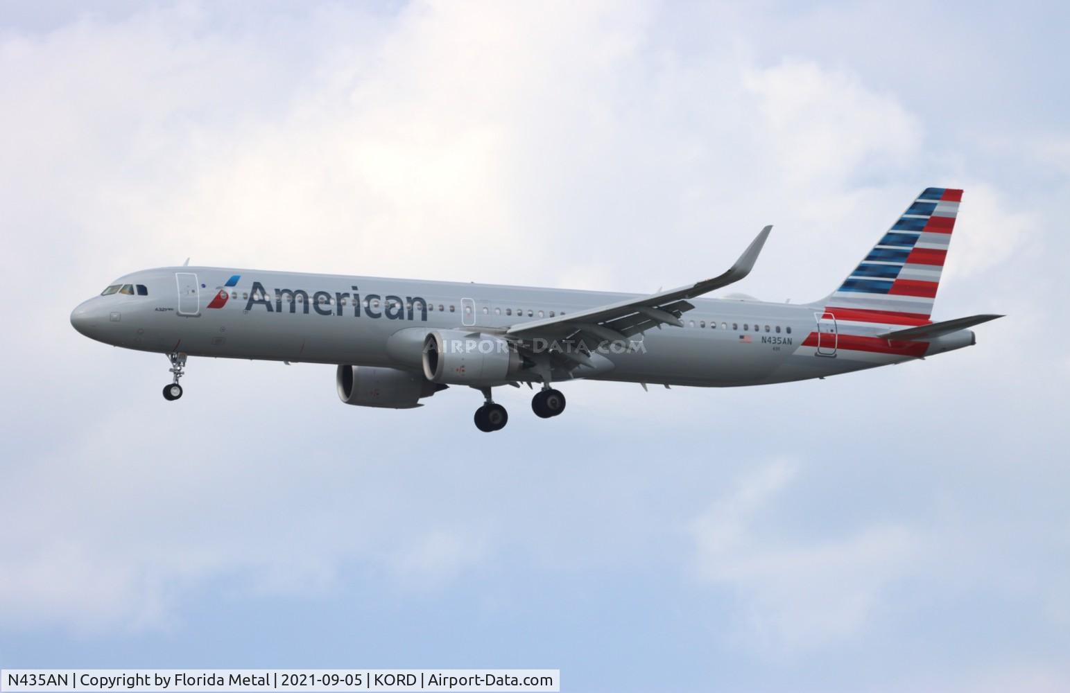 N435AN, 2021 Airbus A321-253NX C/N 10566, ORD 2021