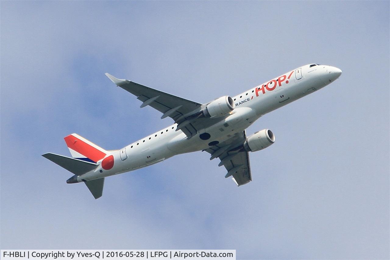 F-HBLI, 2009 Embraer 190LR (ERJ-190-100LR) C/N 19000298, Embraer 190LR, Climbing from rwy 06R, Roissy Charles De Gaulle airport (LFPG-CDG)
