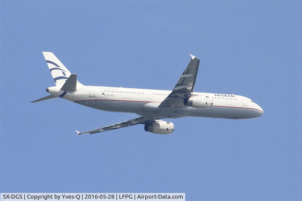 SX-DGS, 2001 Airbus A321-231 C/N 1428, Airbus A321-231, Climbing from rwy 06R, Roissy Charles De Gaulle airport (LFPG-CDG)