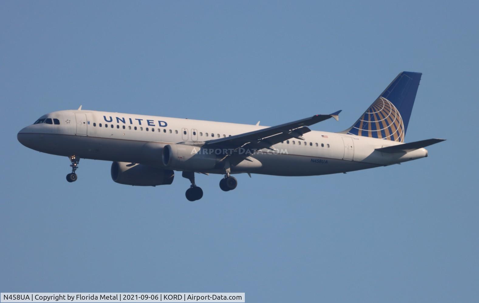 N458UA, 2000 Airbus A320-232 C/N 1163, ORD 2021