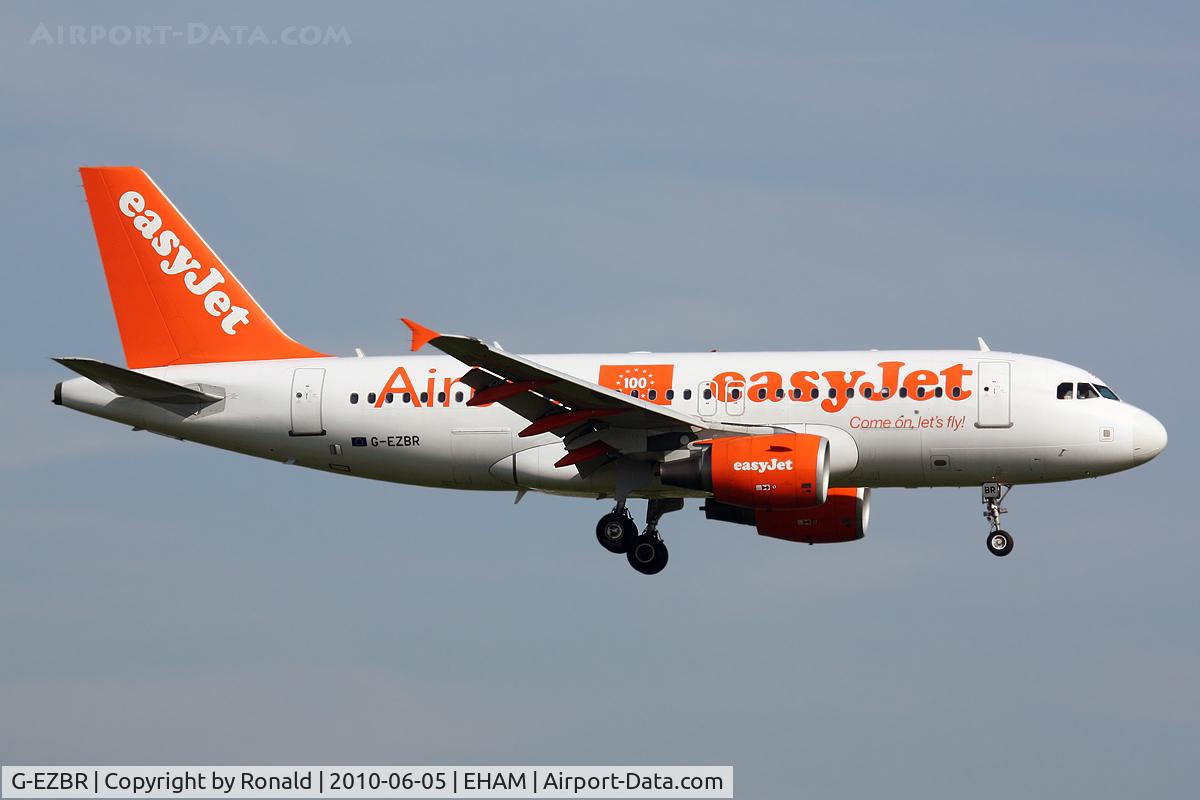 G-EZBR, 2007 Airbus A319-111 C/N 3088, at spl
