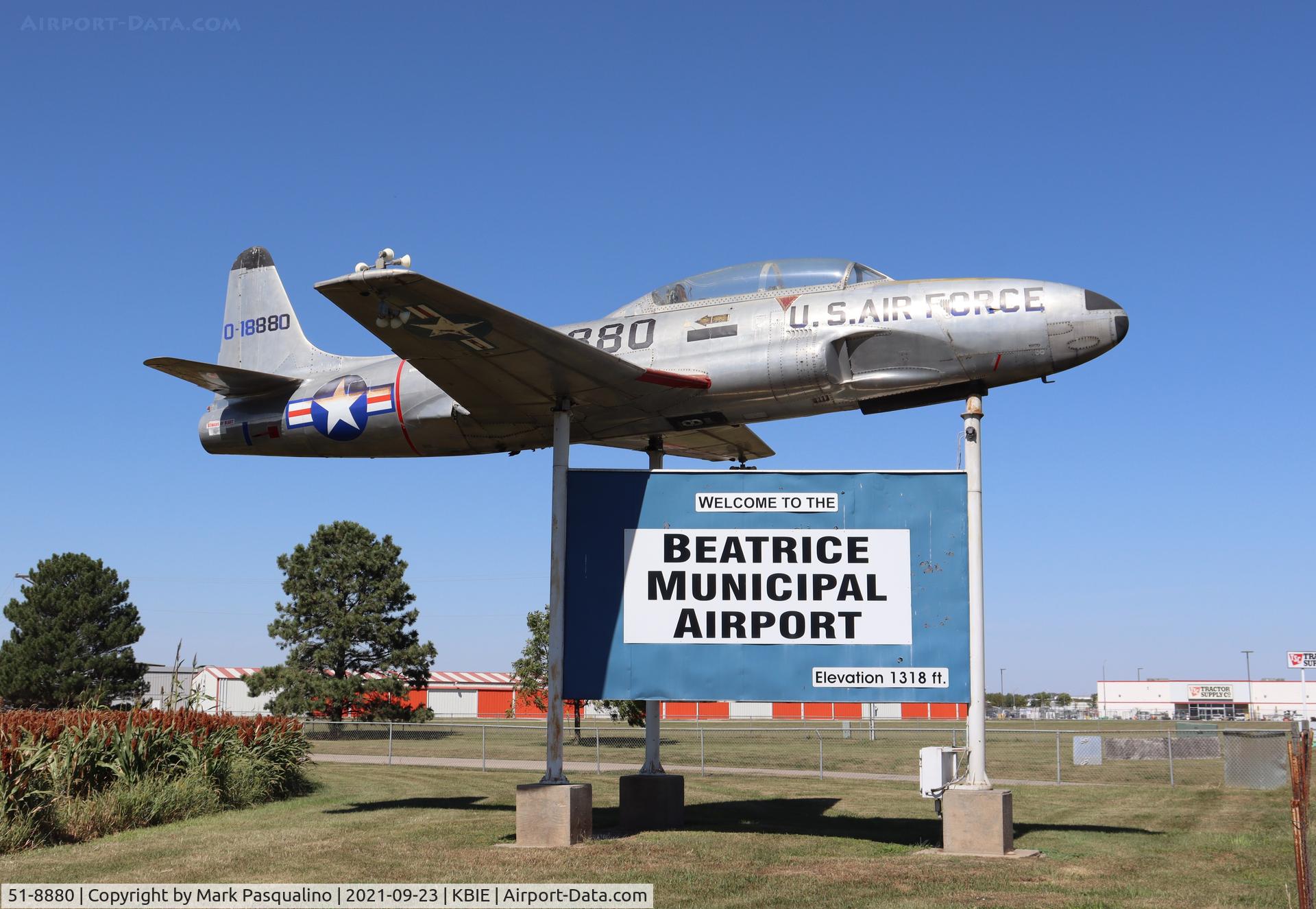 51-8880, 1951 Lockheed T-33A Shooting Star C/N 580-6664, Lockheed T-33A