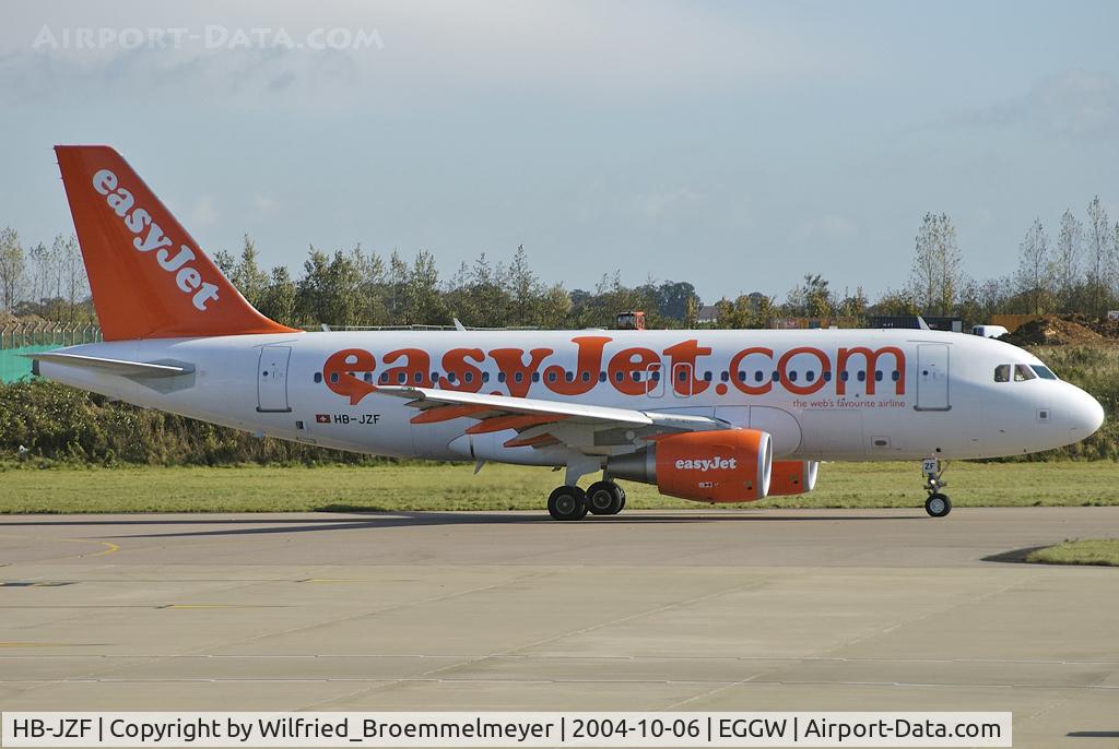 HB-JZF, 2004 Airbus A319-111 C/N 2184, Taxiing out to runway 26.