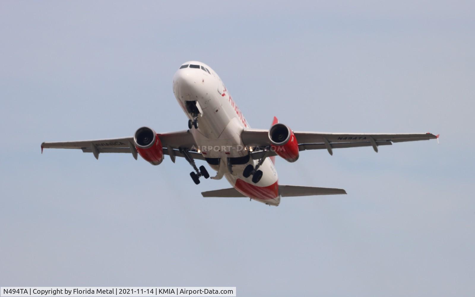 N494TA, 2007 Airbus A320-233 C/N 3042, MIA 2021