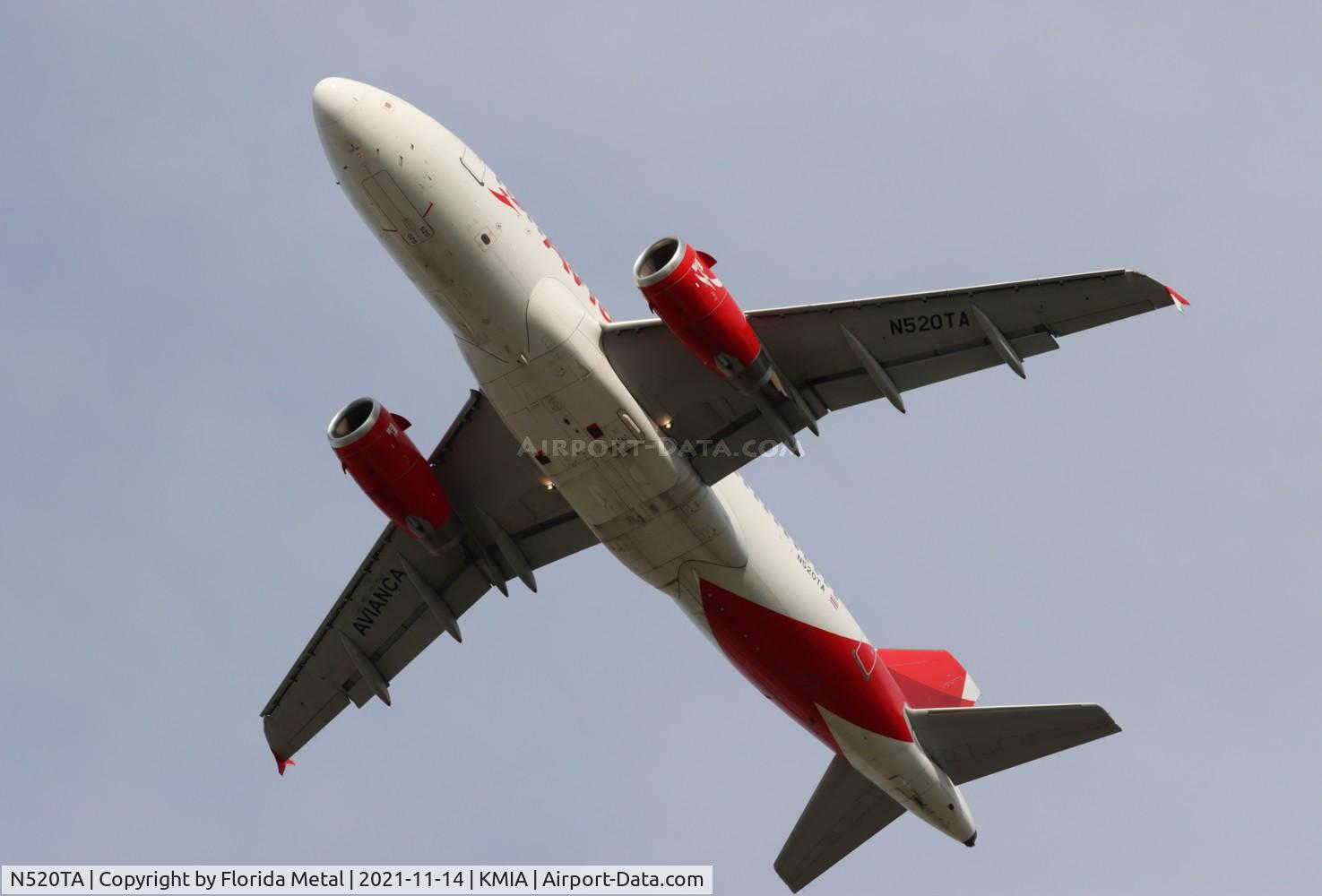 N520TA, 2007 Airbus A319-132 C/N 3248, MIA 2021