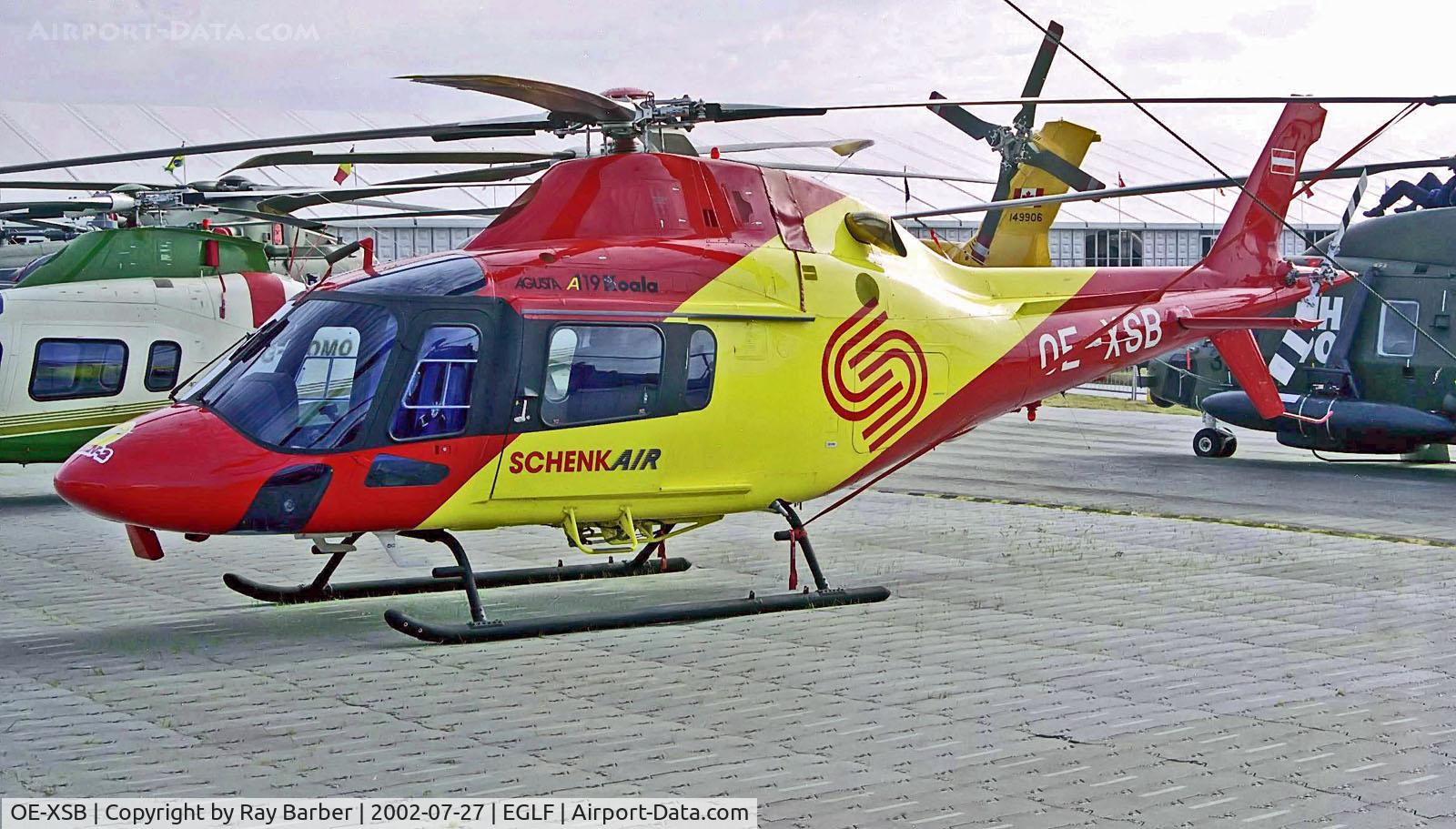 OE-XSB, 2001 Agusta A-119 Koala C/N 14012, OE-XSB   Agusta A.119 Koala [14012] (Schenk Air) Farnborough~G 27/07/2002