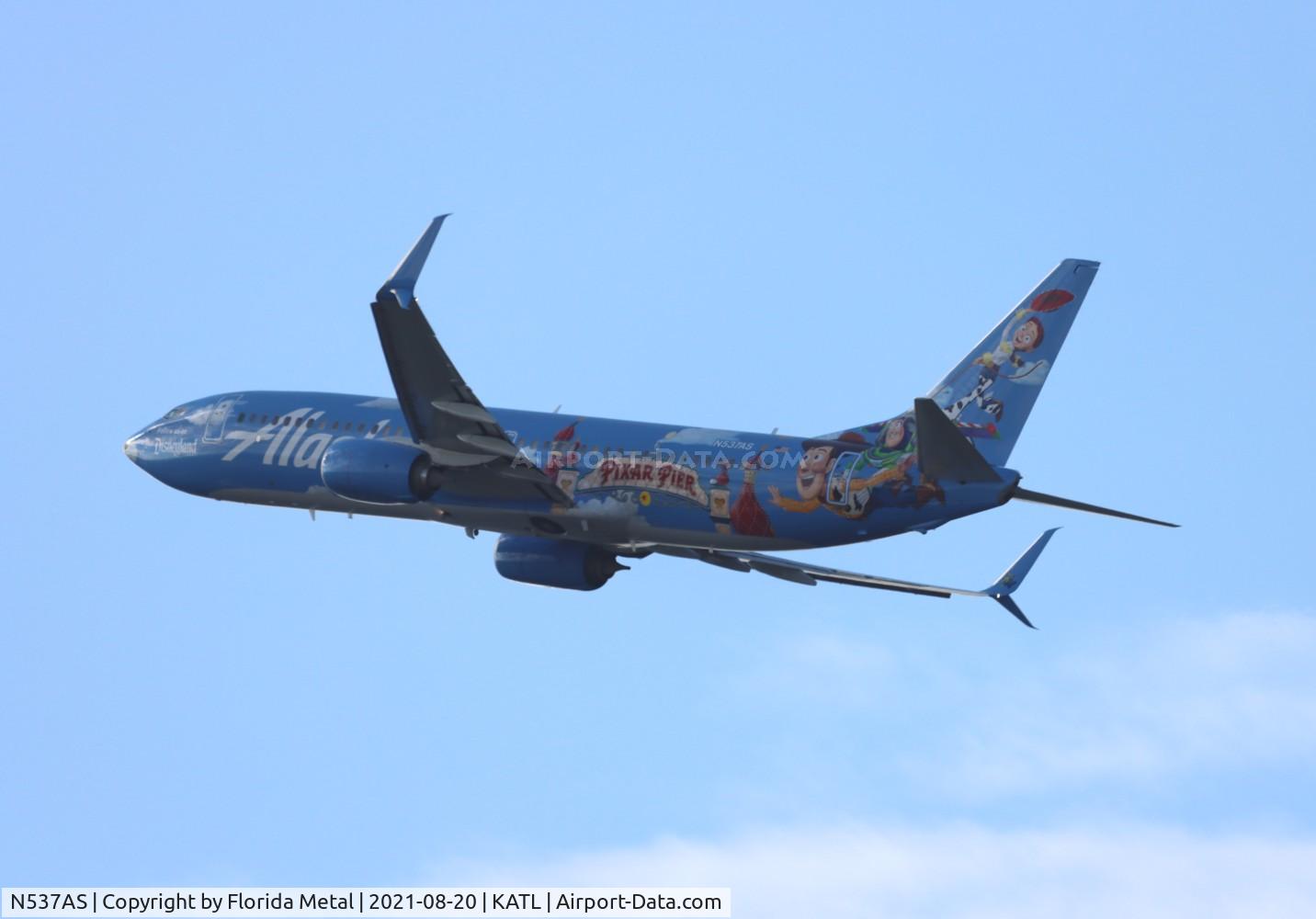 N537AS, 2012 Boeing 737-890 C/N 35204, ATL 2021