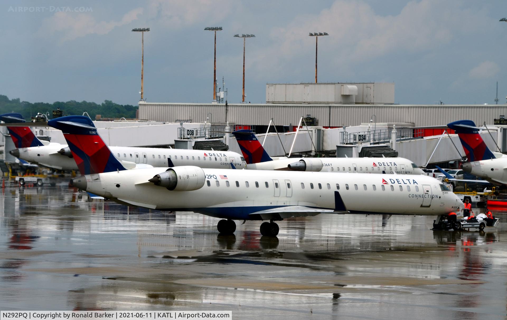 N292PQ, 2013 Bombardier CRJ-900 (CL-600-2D24) C/N 15292, Push back Atlanta