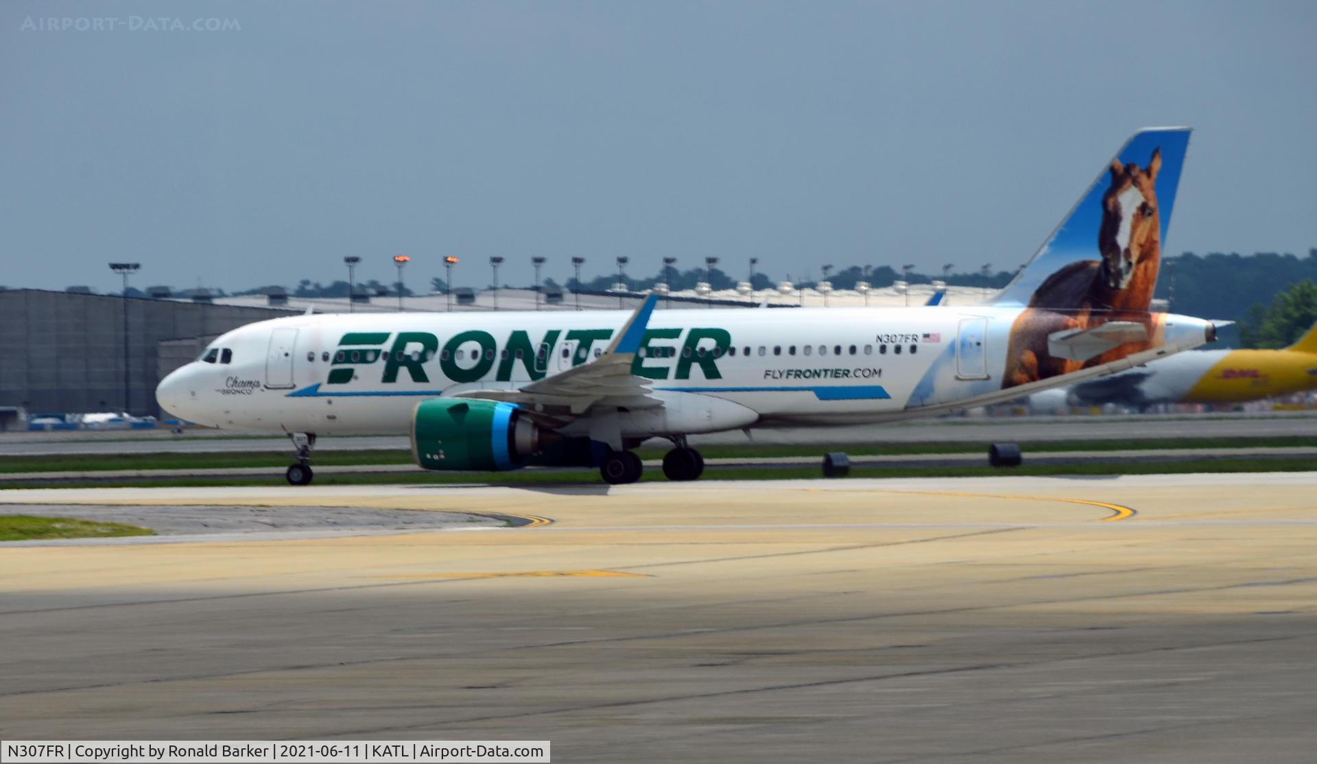 N307FR, 2017 Airbus A320-251N C/N 7472, Taxi Atlanta