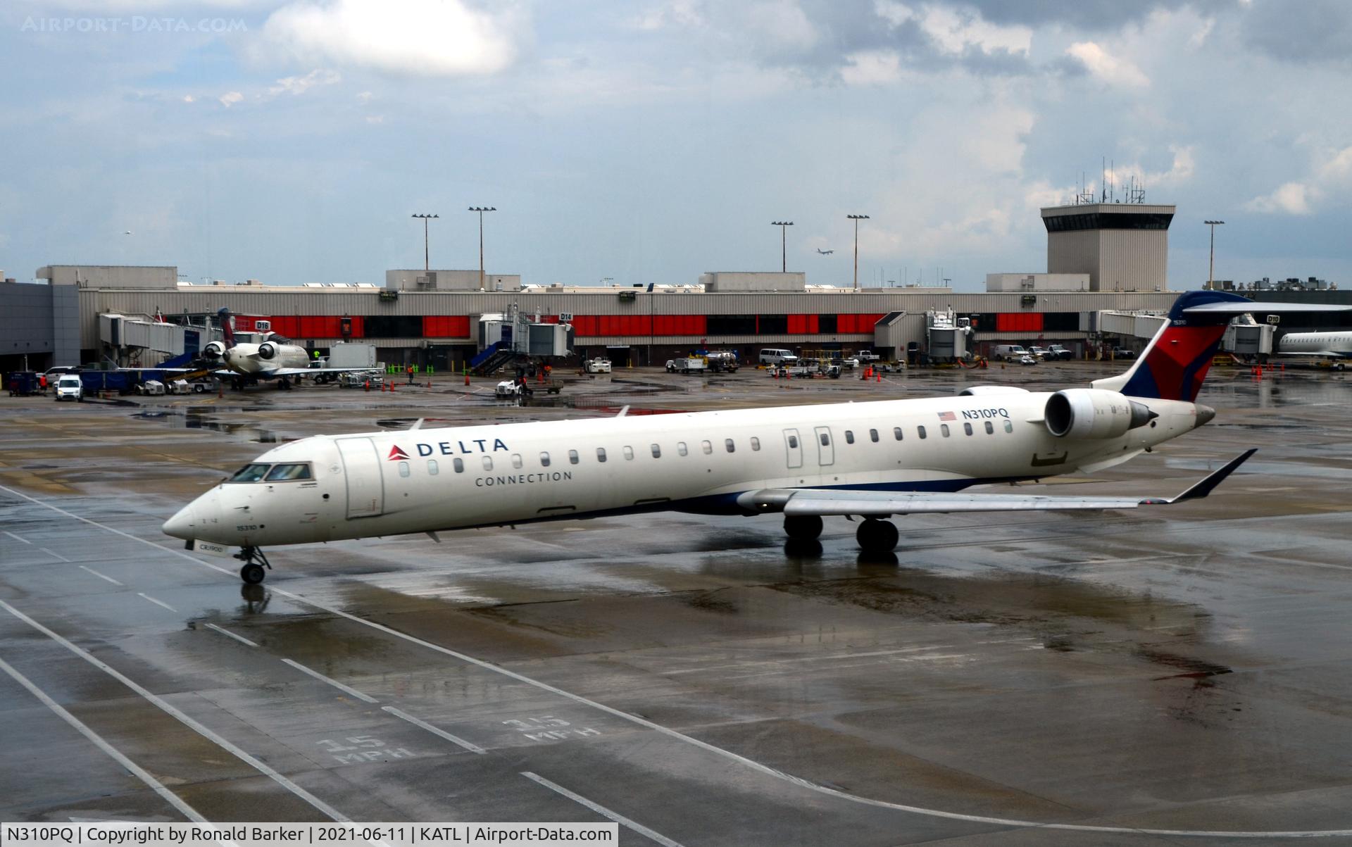 N310PQ, 2014 Bombardier CRJ-900 NG (CL-600-2D24) C/N 15310, Taxi to takeoff Atlanta