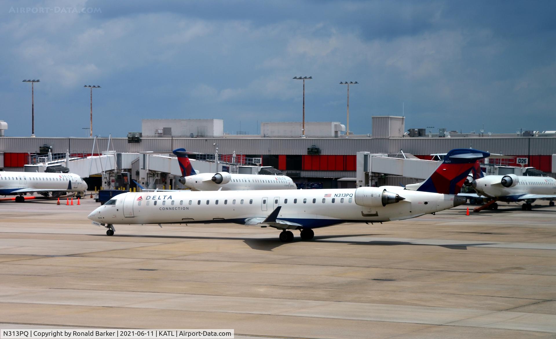 N313PQ, 2014 Bombardier CRJ-900 (CL-600-2D24) C/N 15313, Taxi Atlanta