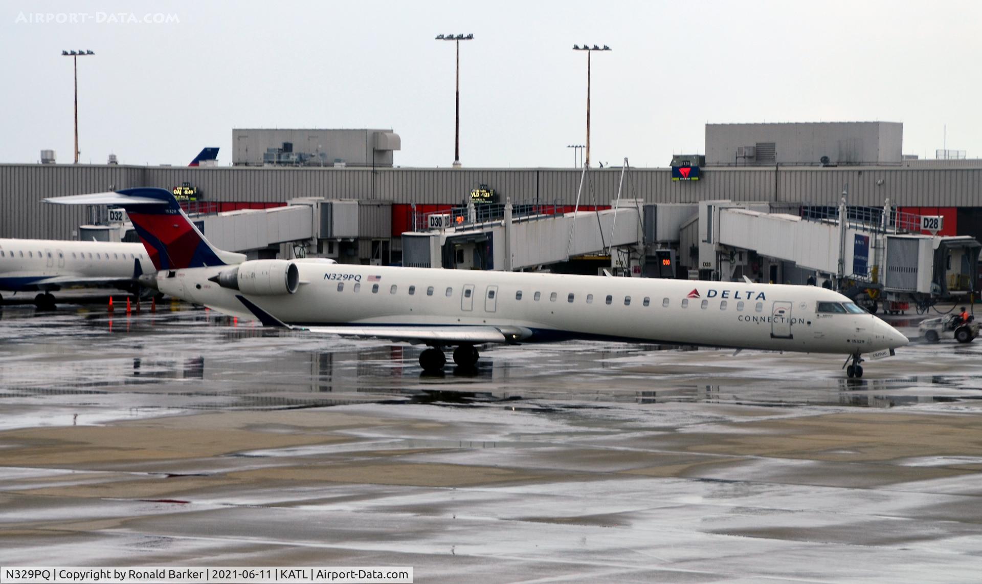 N329PQ, 2014 Bombardier CRJ-900 (CL-600-2D24) C/N 15329, Taxi Atlanta