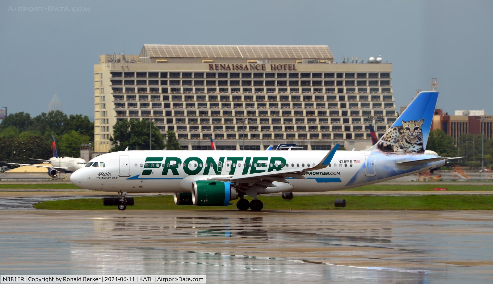 N381FR, 2021 Airbus A320-251NEO C/N 10544, Taxi Atlanta