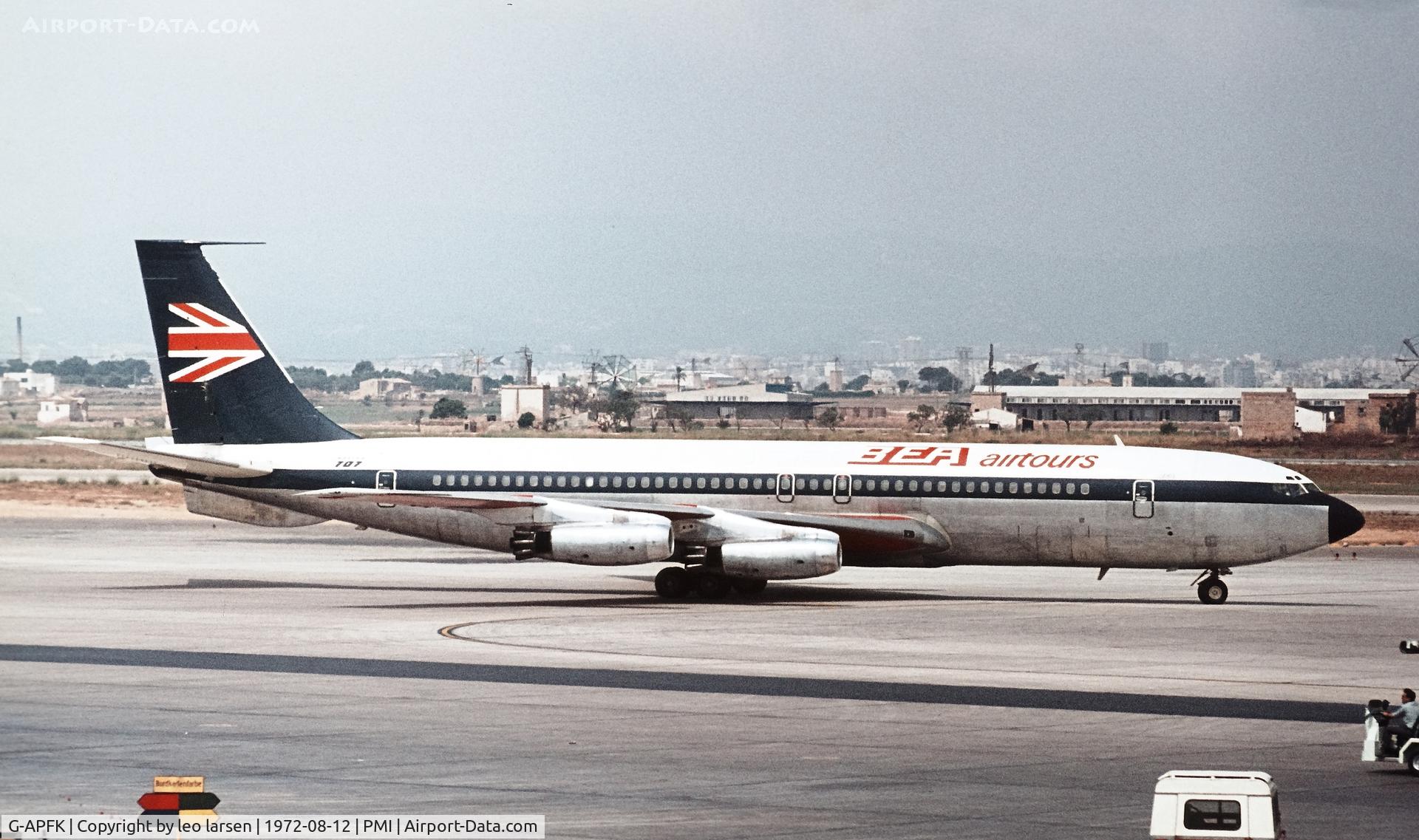 G-APFK, 1960 Boeing 707-436 C/N 17712, Palma de Mallorca 12.8.1972