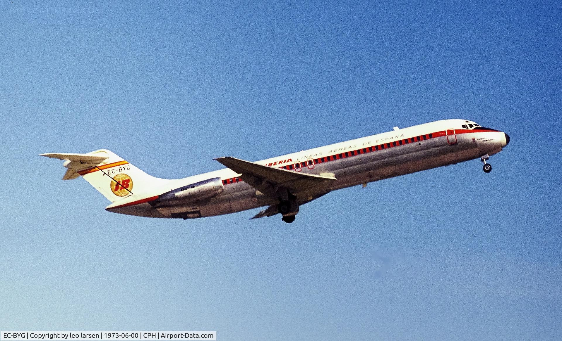 EC-BYG, 1972 Douglas DC-9-32 C/N 47543, Copenhagen6 6.1973