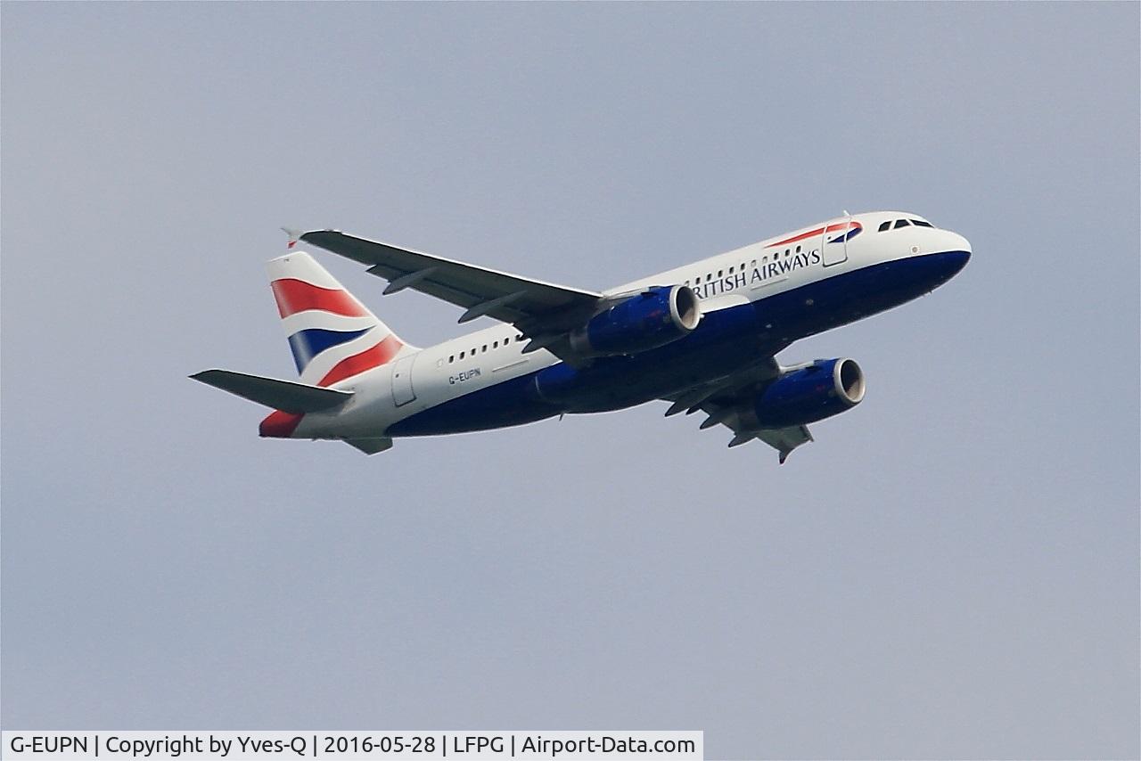 G-EUPN, 2000 Airbus A319-131 C/N 1261, Airbus A319-131, Climbing from rwy 06R, Roissy Charles De Gaulle airport (LFPG-CDG)