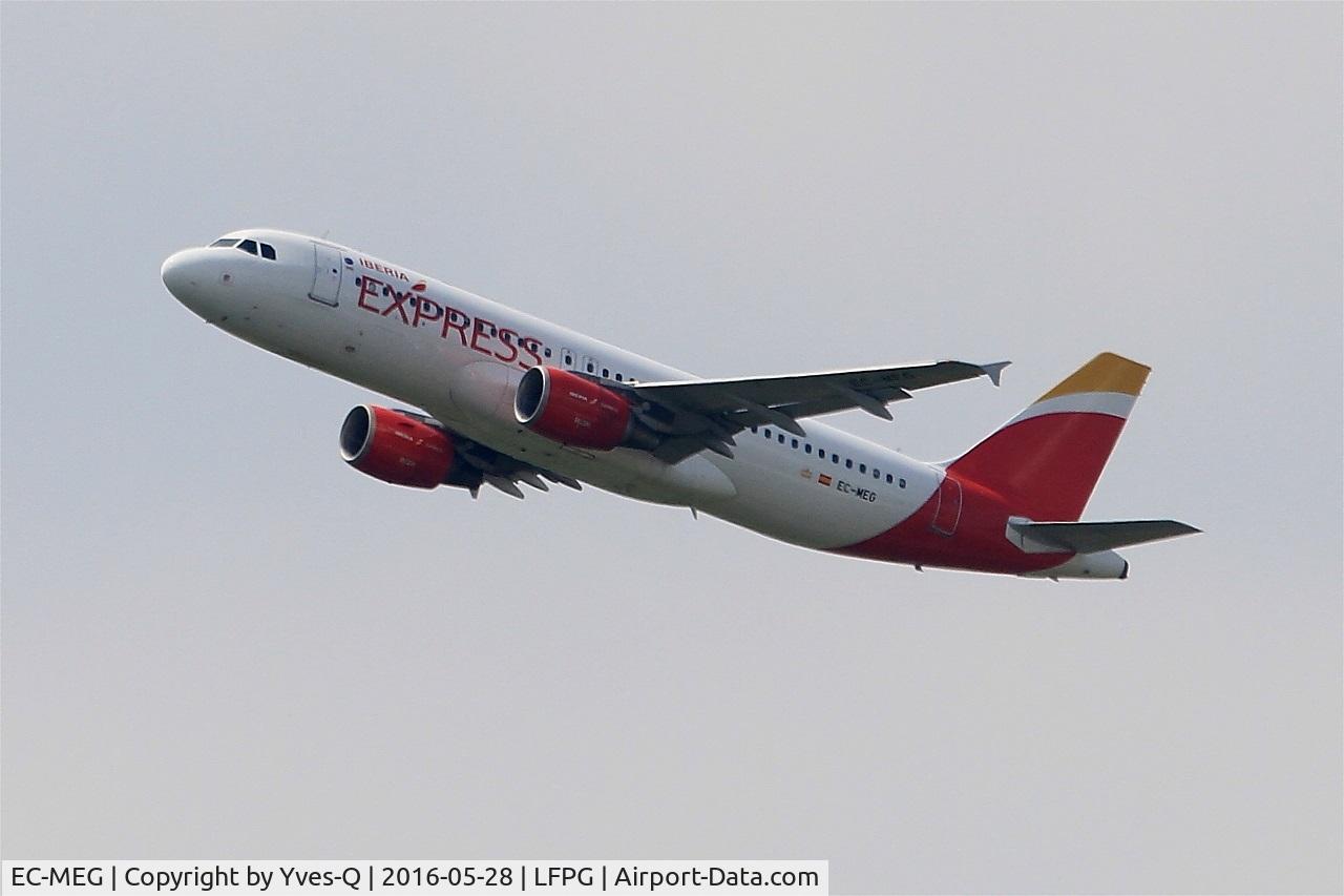EC-MEG, 2001 Airbus A320-214 C/N 1439, Airbus A320-214, Climbing from rwy 08L, Roissy Charles De Gaulle Airport (LFPG-CDG)