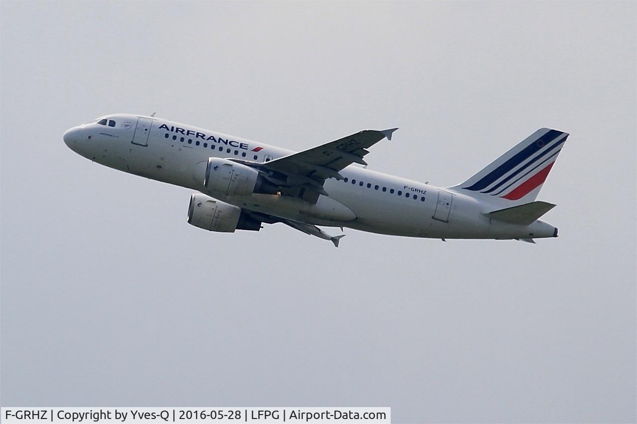 F-GRHZ, 2001 Airbus A319-111 C/N 1622, Airbus A319-111, Climbing from rwy 08L, Roissy Charles De Gaulle Airport (LFPG-CDG)