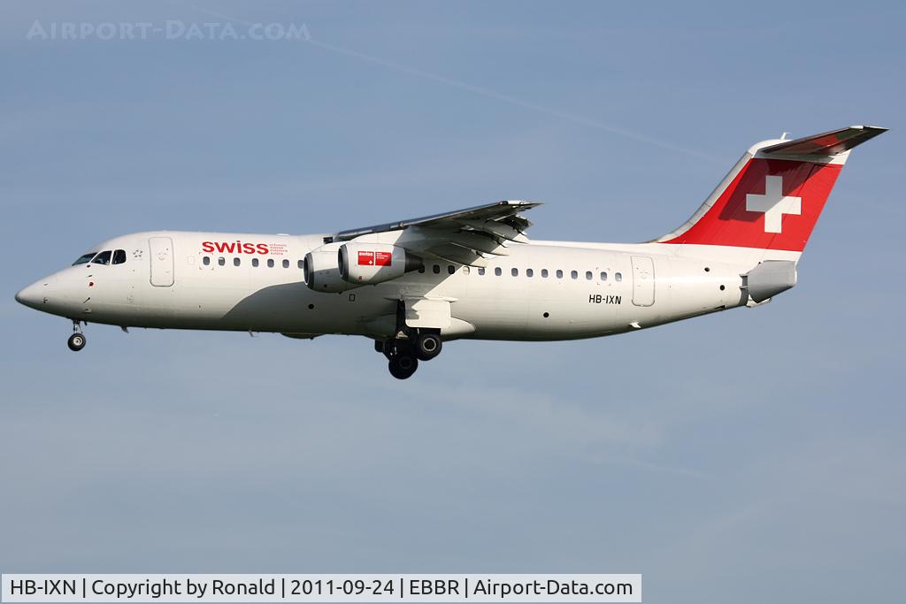 HB-IXN, 1996 British Aerospace Avro 146-RJ100 C/N E3286, at bru