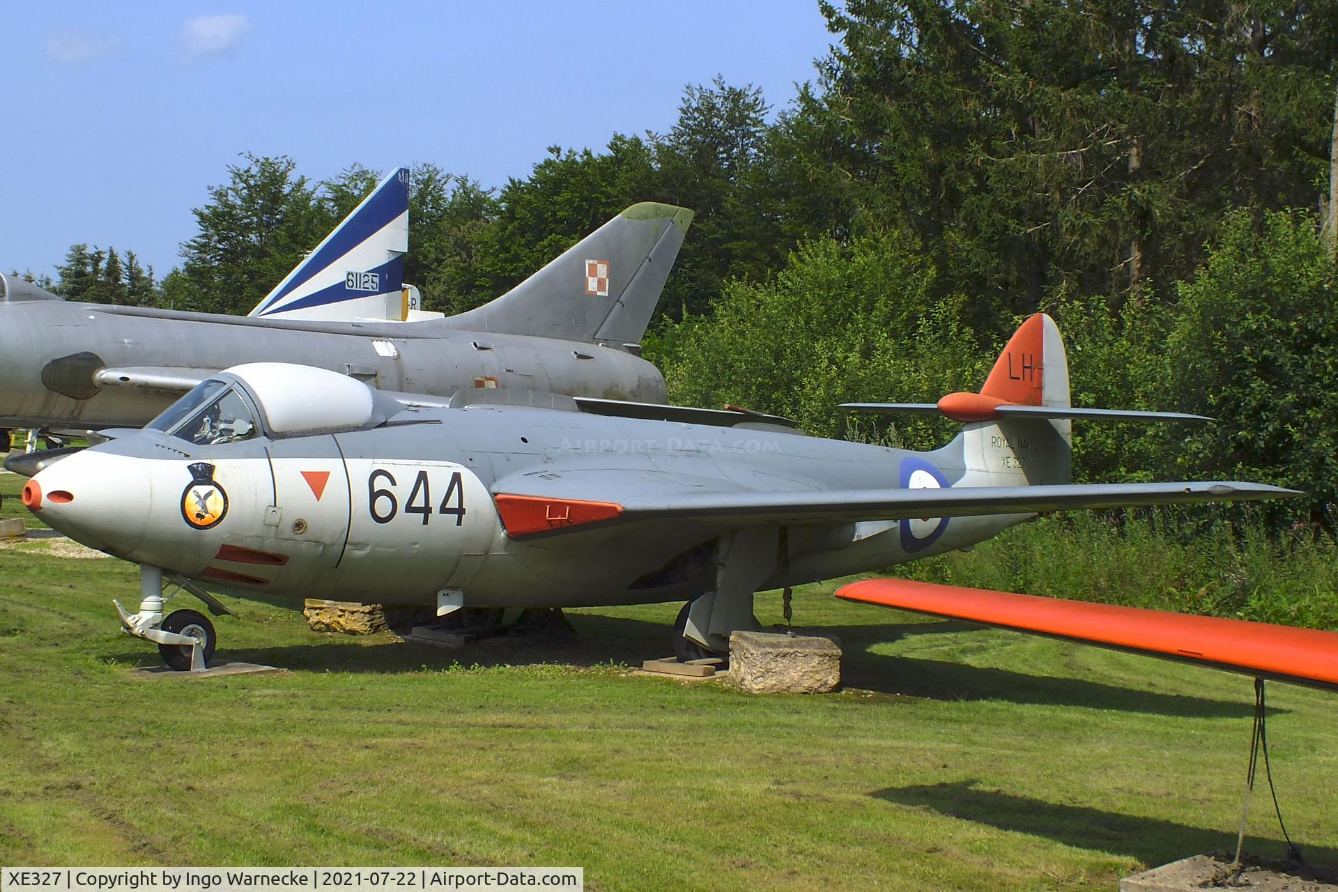 XE327, 1955 Hawker Sea Hawk FGA.6 C/N 6288, Hawker Sea Hawk FGA6 at the Flugausstellung P. Junior, Hermeskeil
