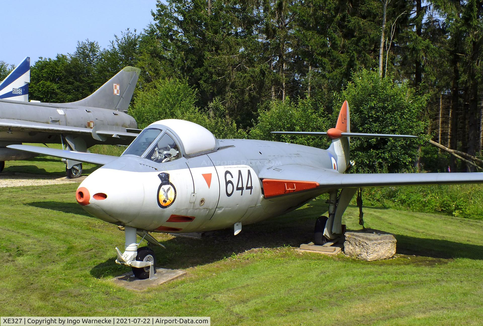XE327, 1955 Hawker Sea Hawk FGA.6 C/N 6288, Hawker Sea Hawk FGA6 at the Flugausstellung P. Junior, Hermeskeil
