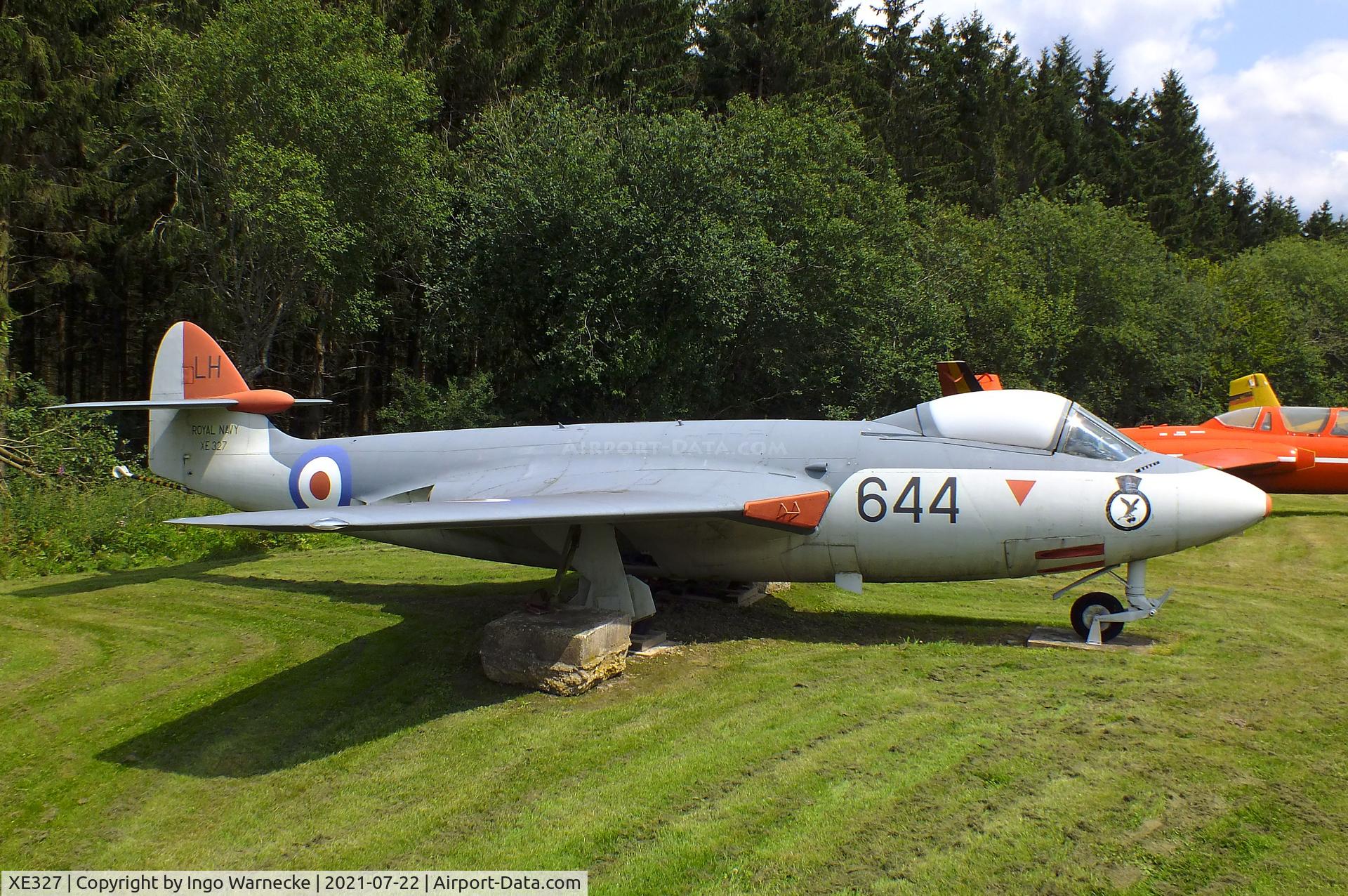 XE327, 1955 Hawker Sea Hawk FGA.6 C/N 6288, Hawker Sea Hawk FGA6 at the Flugausstellung P. Junior, Hermeskeil