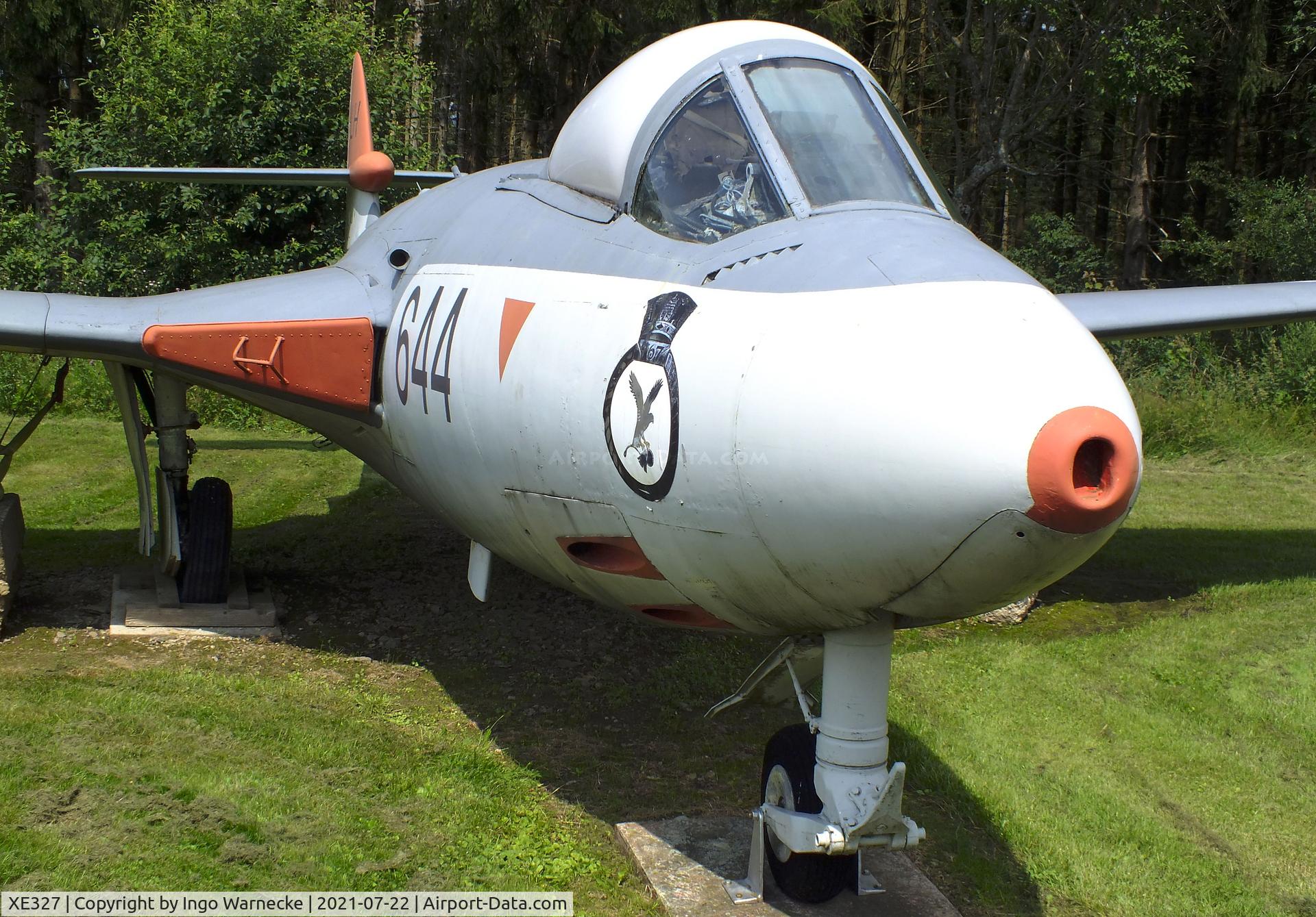 XE327, 1955 Hawker Sea Hawk FGA.6 C/N 6288, Hawker Sea Hawk FGA6 at the Flugausstellung P. Junior, Hermeskeil