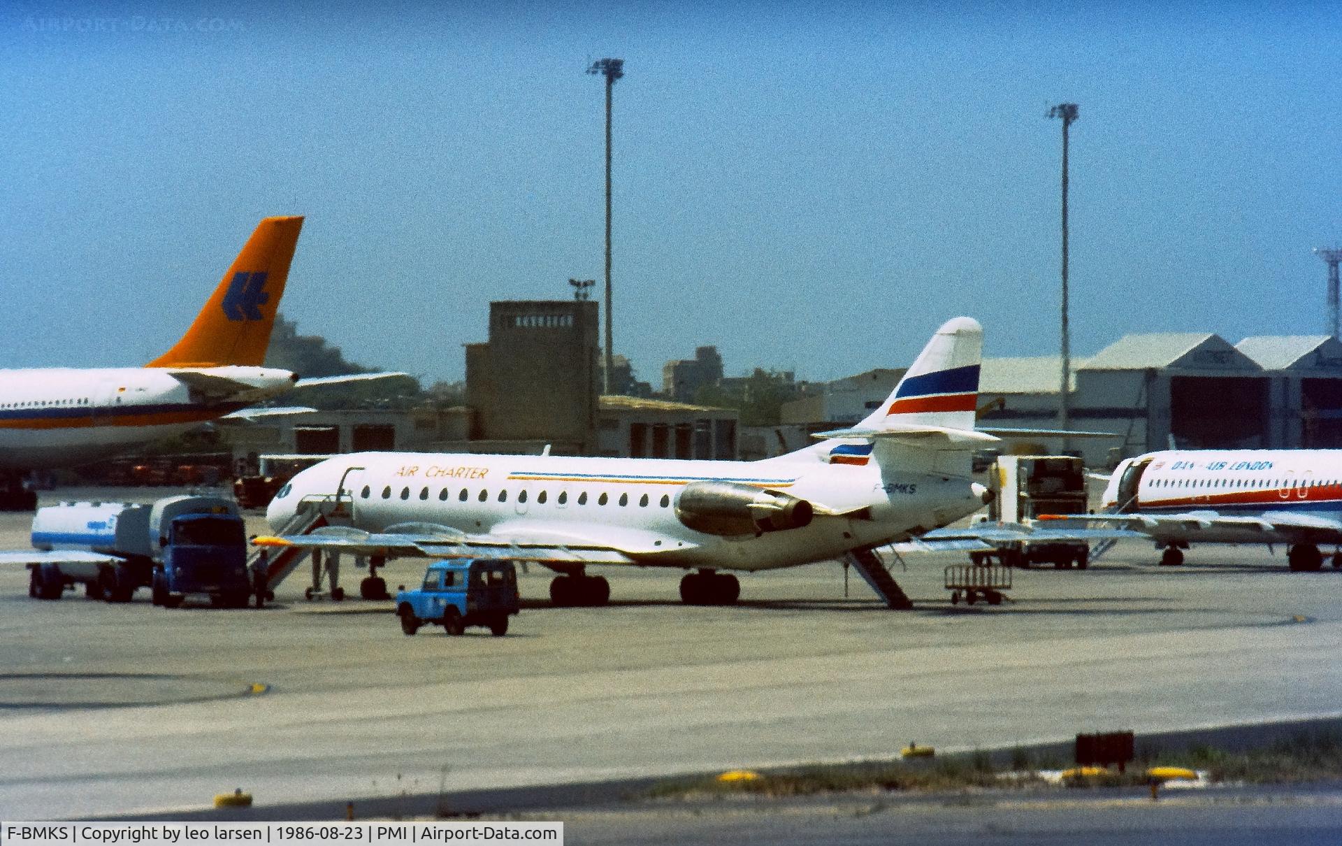 F-BMKS, 1964 Sud Aviation SE-210 Caravelle 10B3 Super B C/N 181, Palma de Mallorca 23.8.1986