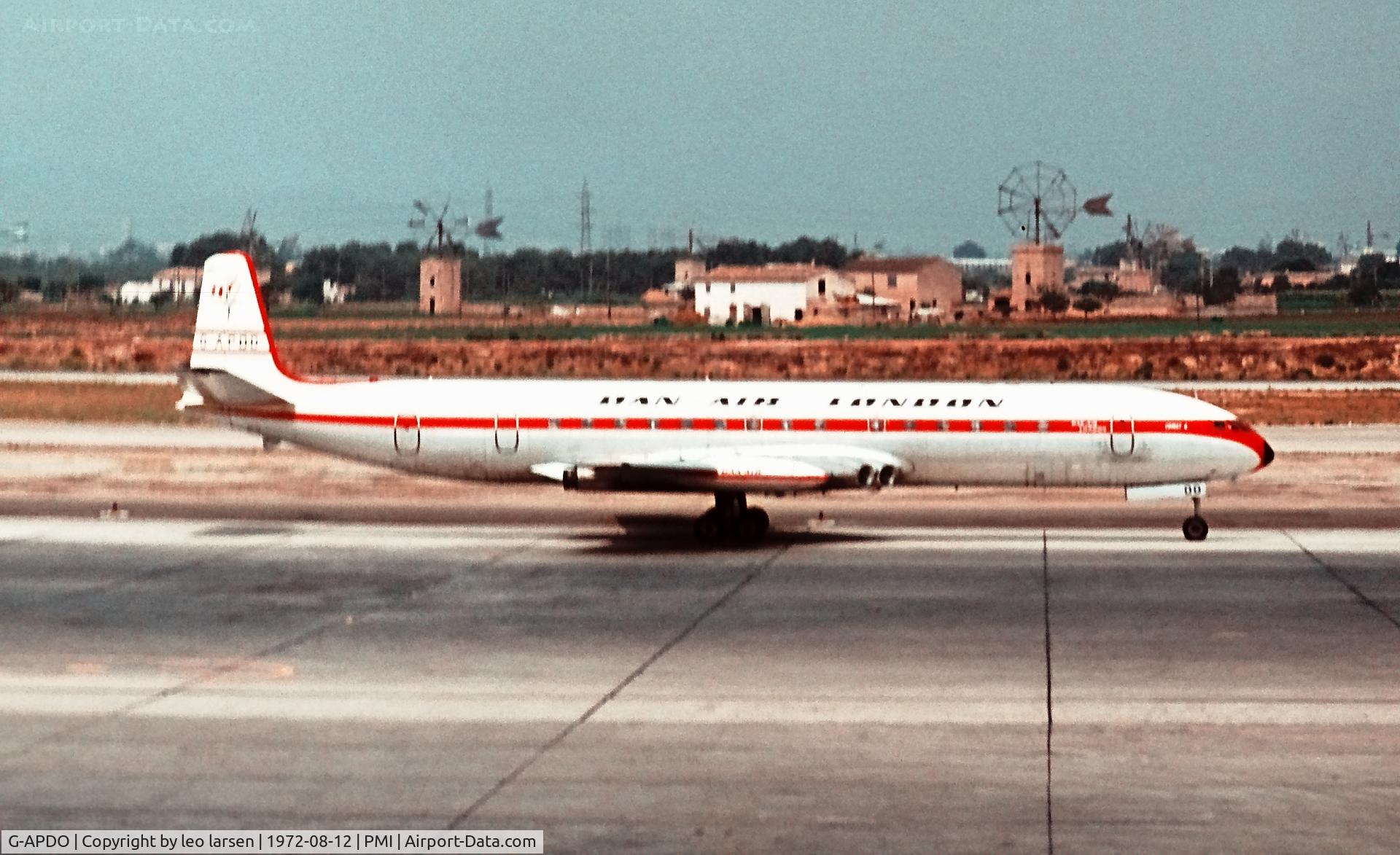 G-APDO, 1959 De Havilland DH.106 Comet 4 C/N 6416, Palma de Mallorca 12.8.1972