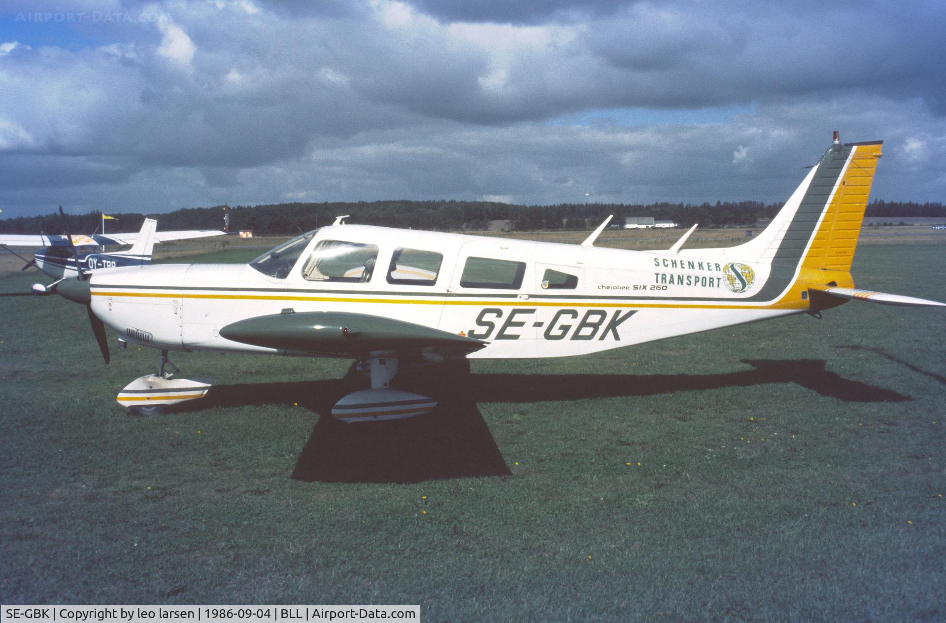 SE-GBK, 1974 Piper PA-32-260 Cherokee Six Cherokee Six C/N 32-7400027, Billund  4.9.1986
