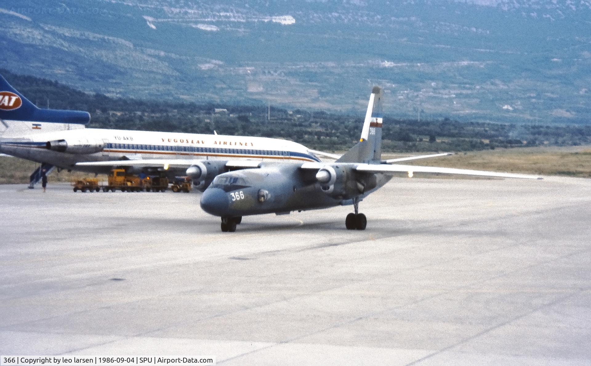 366, 1976 Antonov An-26 C/N 36 08, Split 4.9.1986