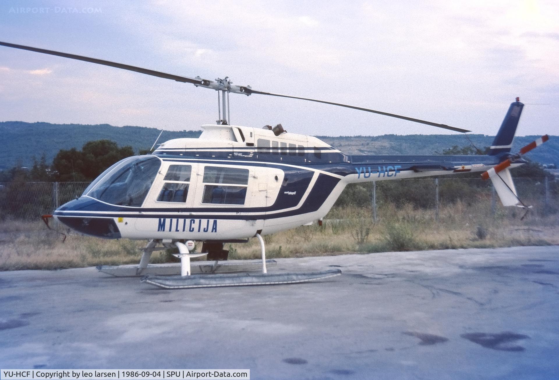YU-HCF, Bell 206B Jetranger III C/N 2719, Split 4.9.1986