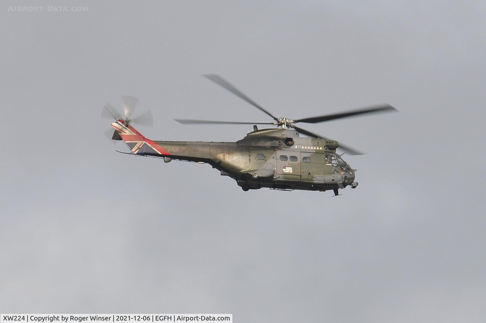 XW224, 1972 Westland Puma HC.2 C/N 1166, RAF Puma departing.