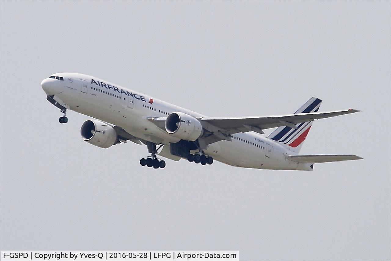 F-GSPD, 1998 Boeing 777-228/ER C/N 29005, Boeing 777-228ER, Climbing from rwy 08L, Roissy Charles De Gaulle airport (LFPG-CDG)