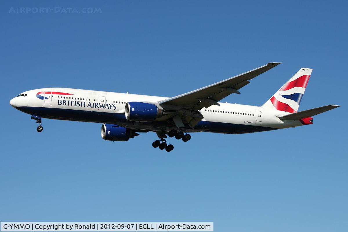 G-YMMO, 2001 Boeing 777-236 C/N 30317, at lhr
