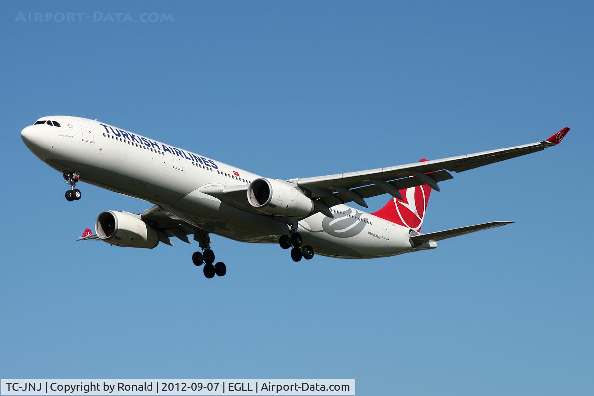 TC-JNJ, 2010 Airbus A330-343X C/N 1170, at lhr