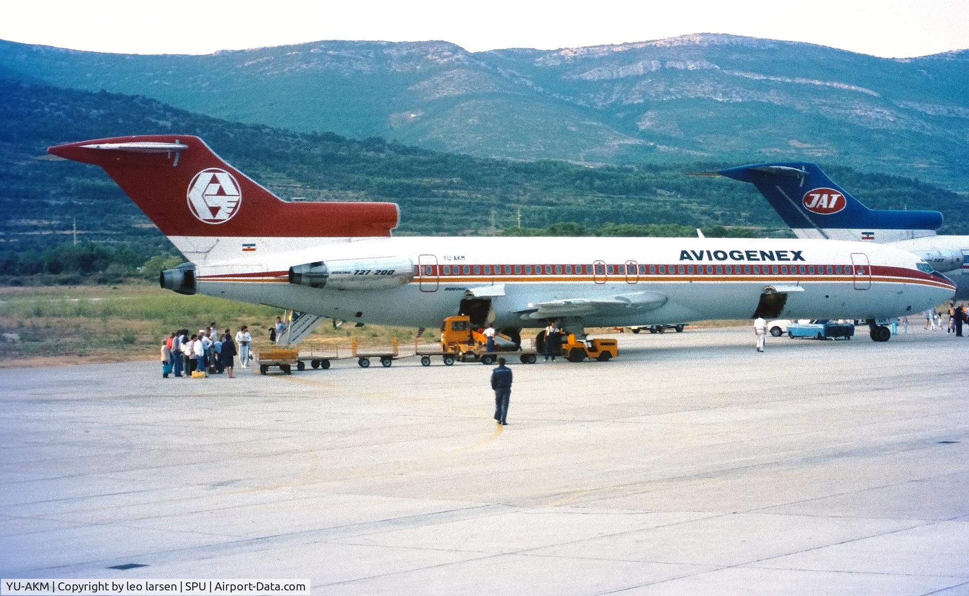 YU-AKM, 1982 Boeing 727-243 C/N 22702, split 4.9.1986