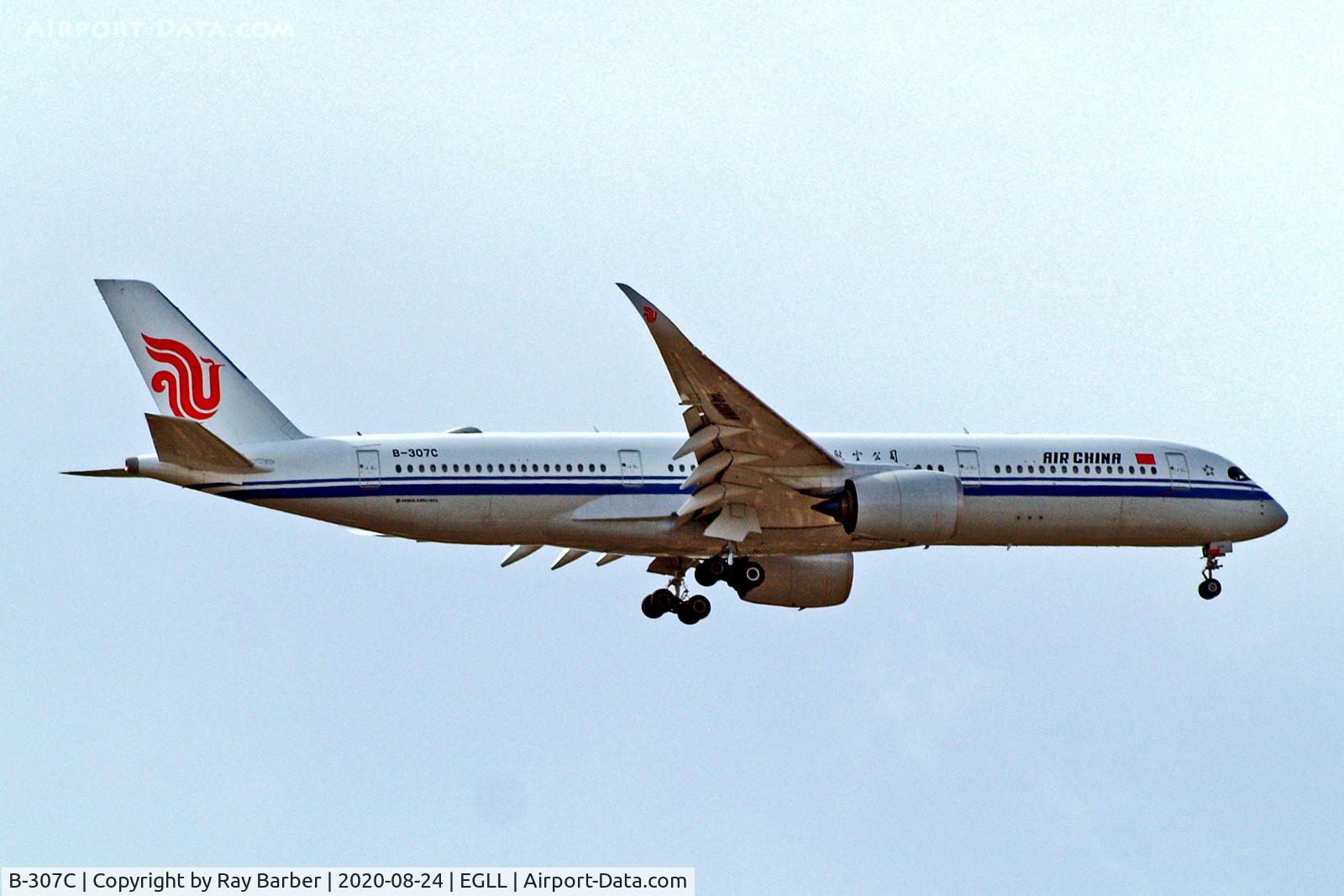 B-307C, 2018 Airbus A350-941 C/N 284, B-307C   Airbus A350-941 [284] (Air China) Home~G 24/08/2020