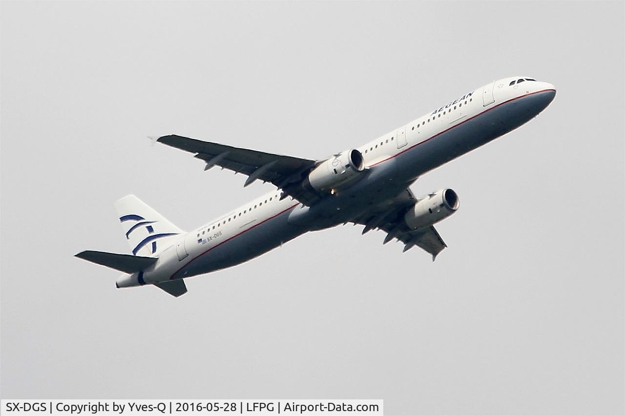 SX-DGS, 2001 Airbus A321-231 C/N 1428, Airbus A321-231, Climbing from rwy 06R, Roissy Charles De Gaulle airport (LFPG-CDG)