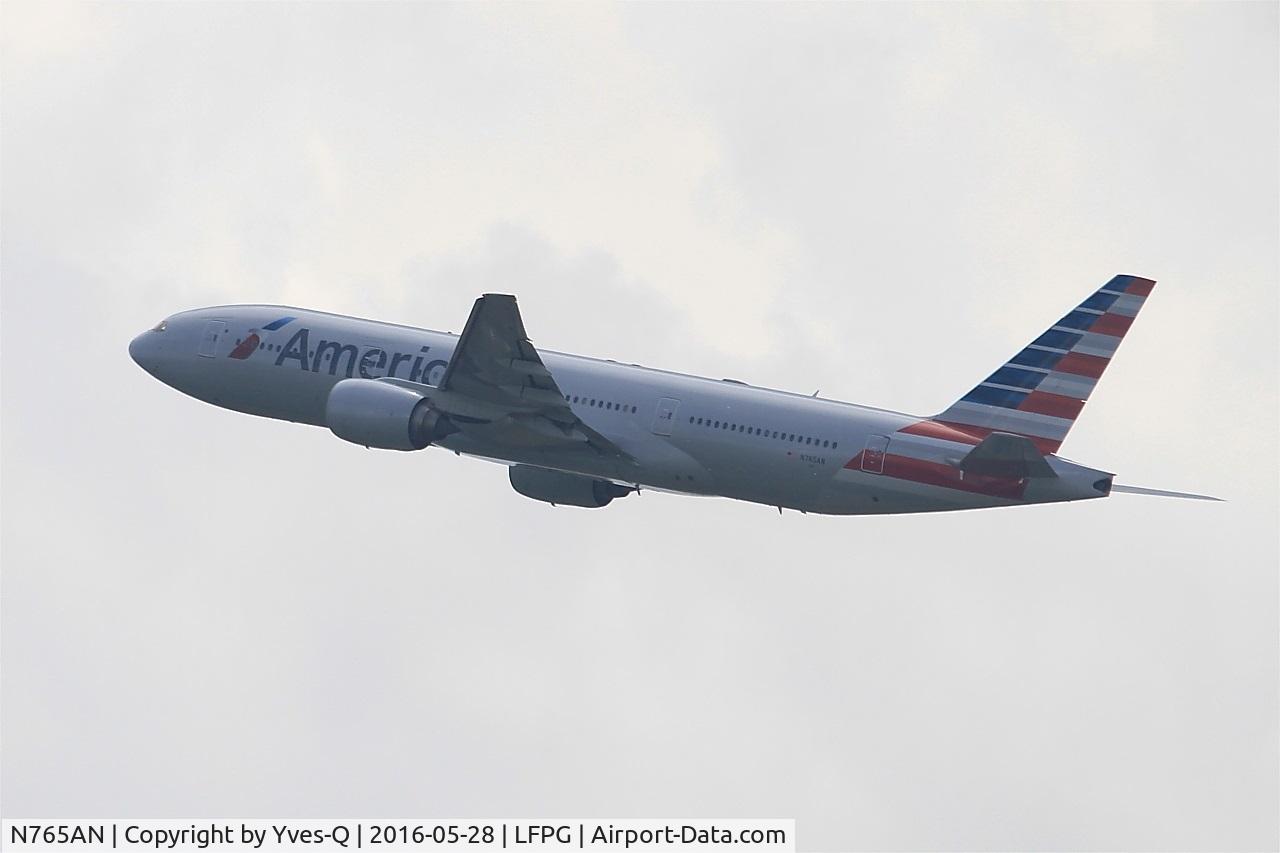 N765AN, 2003 Boeing 777-223 C/N 32879, Boeing 777-223, Climbing from rwy 08L, Roissy Charles De Gaulle airport (LFPG-CDG)
