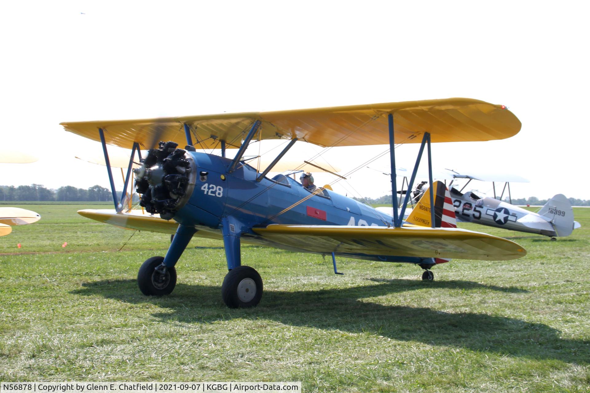 N56878, 1943 Boeing A75N1(PT17) C/N 75-1712, At the Stearman Fly In