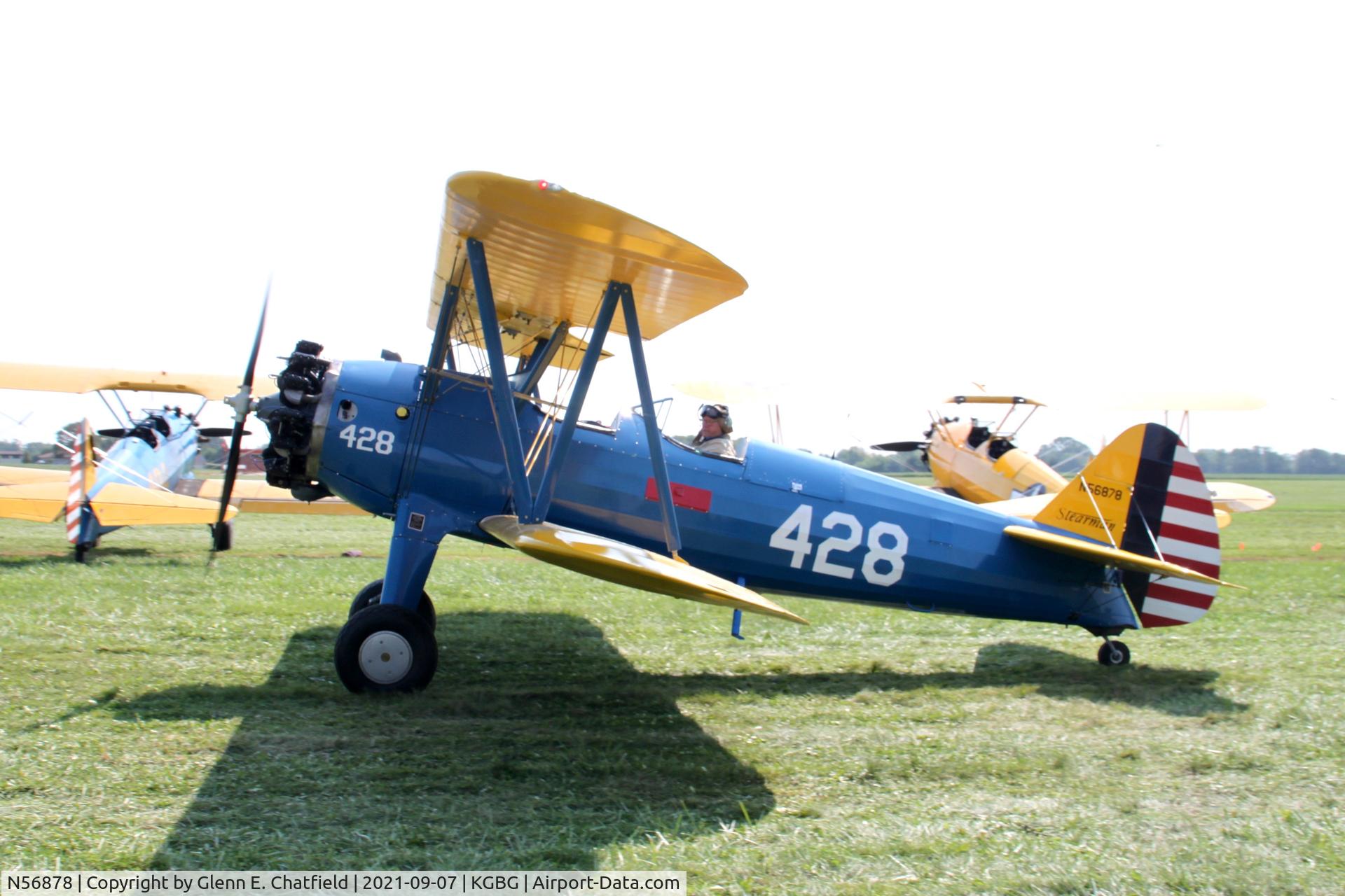 N56878, 1943 Boeing A75N1(PT17) C/N 75-1712, At the Stearman Fly In